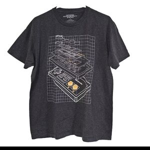 Nintendo Entertainment System Controller Men's Graphic Gray Large T-Shirt